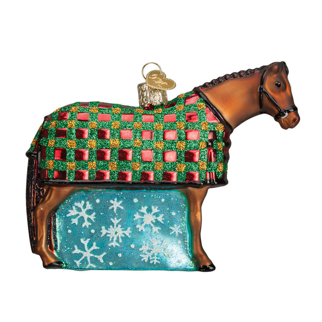 Old World Christmas Snowflake Horse Blown Glass Ornament