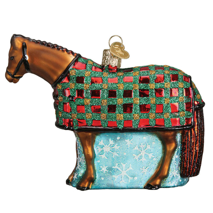 Old World Christmas Snowflake Horse Blown Glass Ornament
