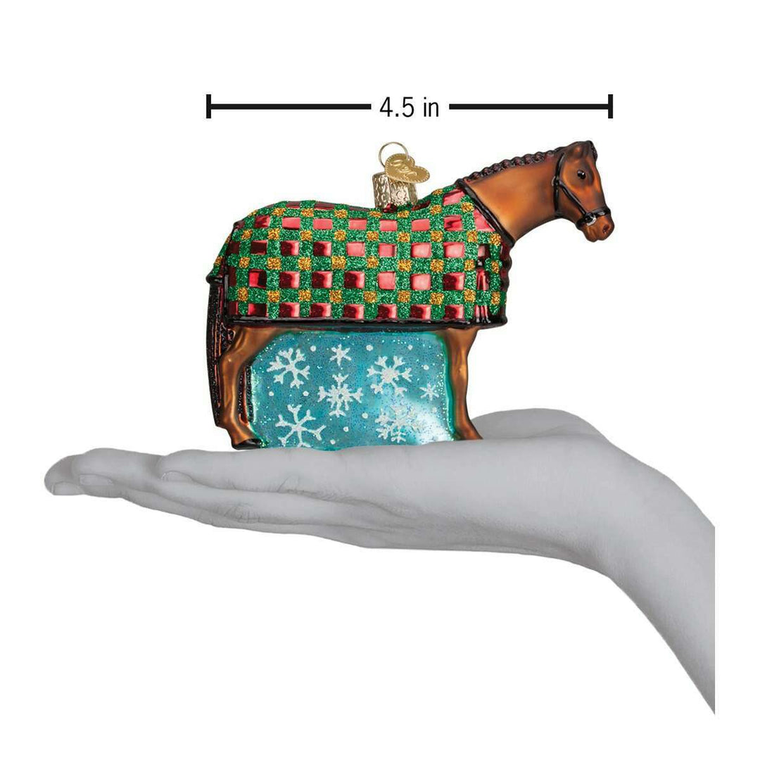 Old World Christmas Snowflake Horse Blown Glass Ornament