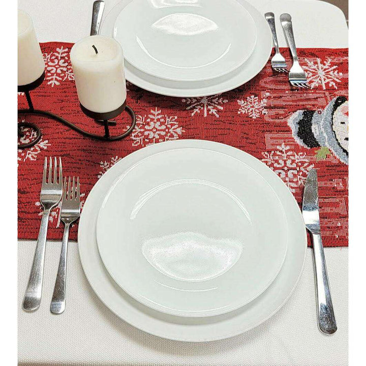 Snowman Christmas Red Table Runner F07M5-8F