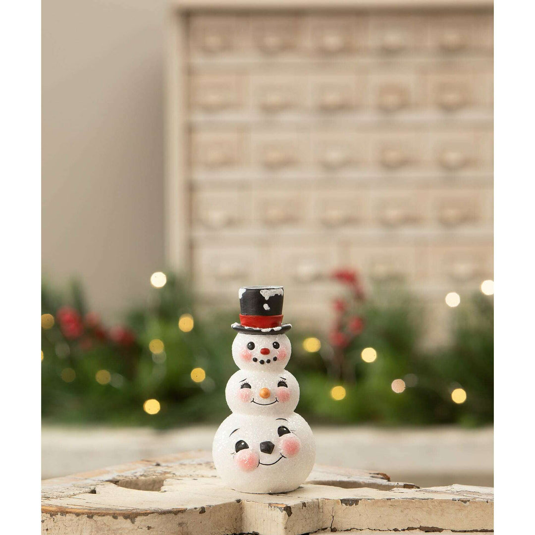 Snowman Stack Candlestick by Bethany Lowe Designs, image 2