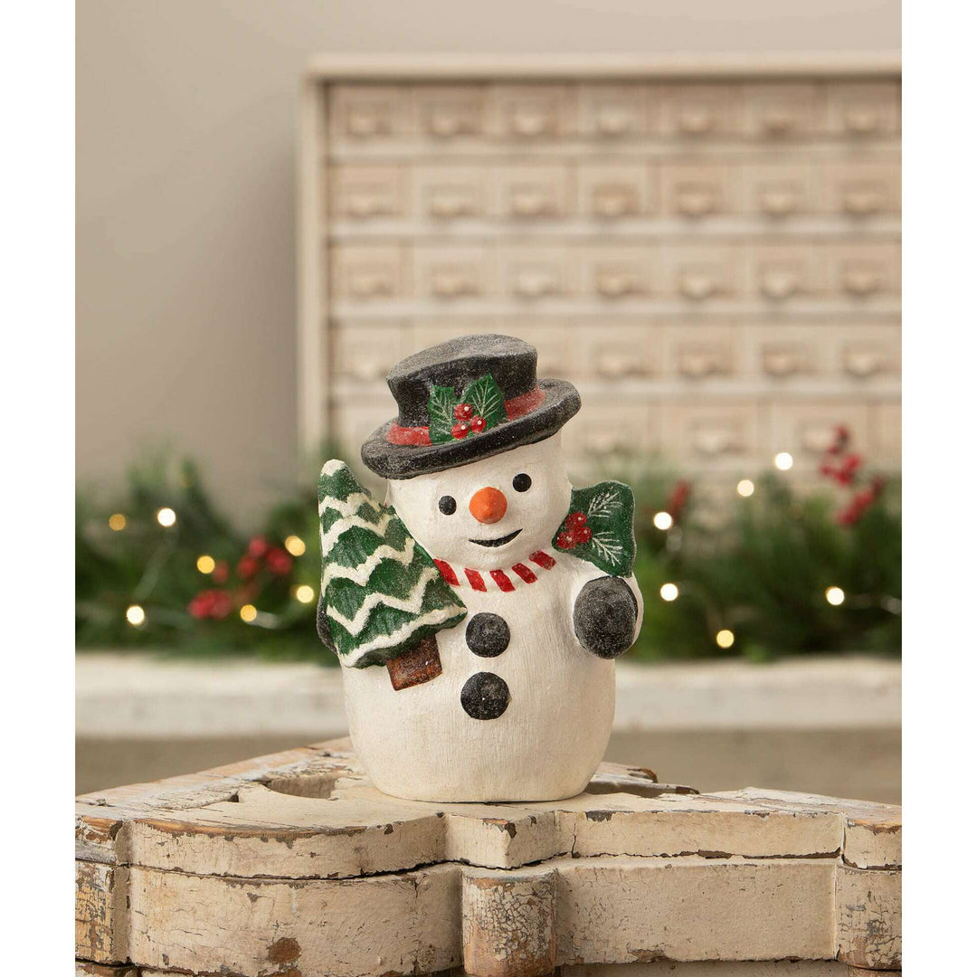 Snowman With Christmas Tree by Bethany Lowe Designs, christmas decor