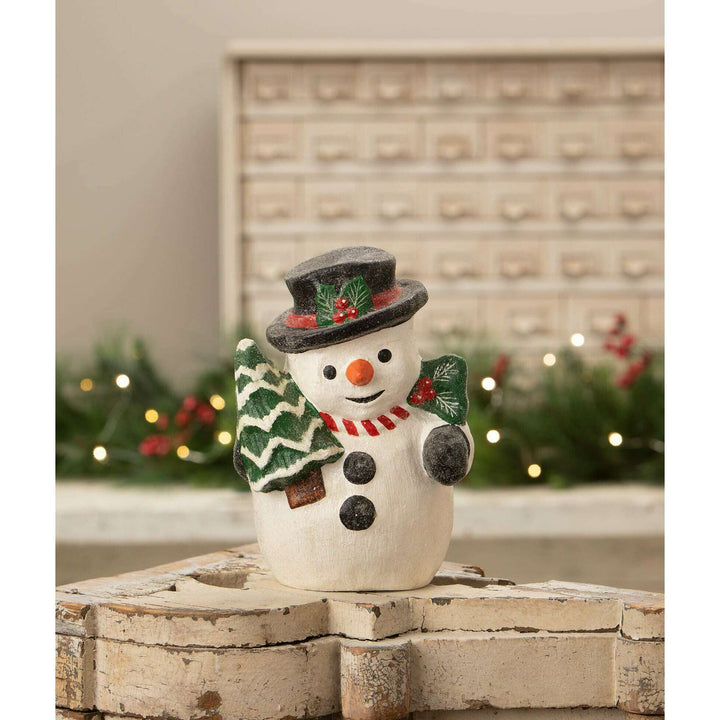 Snowman With Christmas Tree by Bethany Lowe Designs, christmas decor