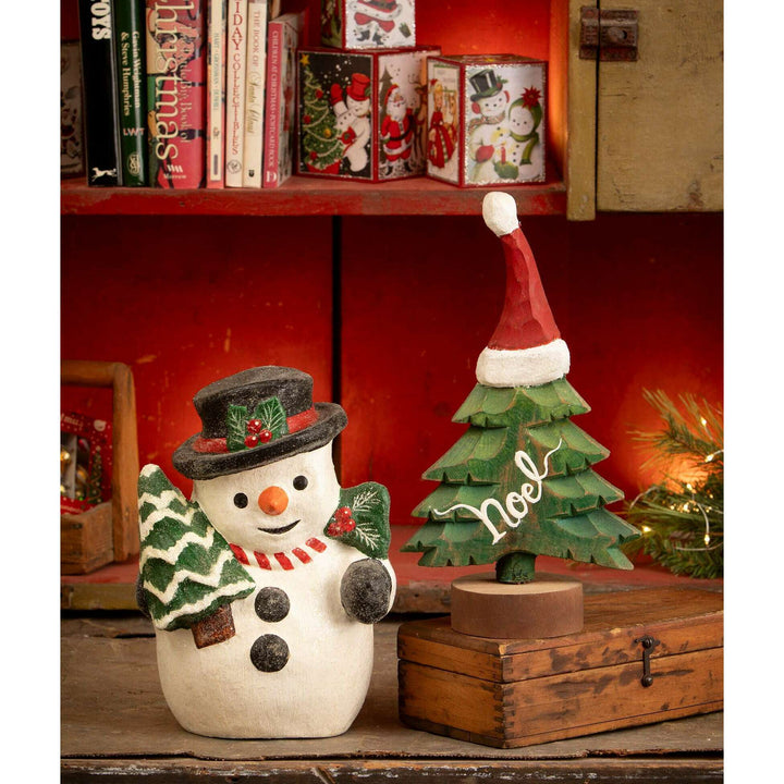 Snowman With Christmas Tree by Bethany Lowe Designs, image 3