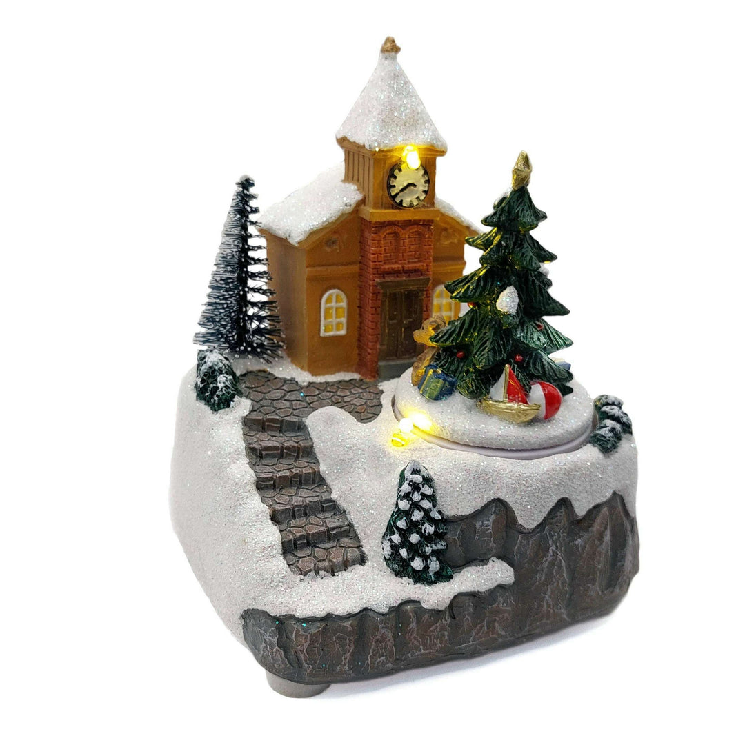 Snowy Church. Christmas Village Wizardi F07-N1-12-2704A