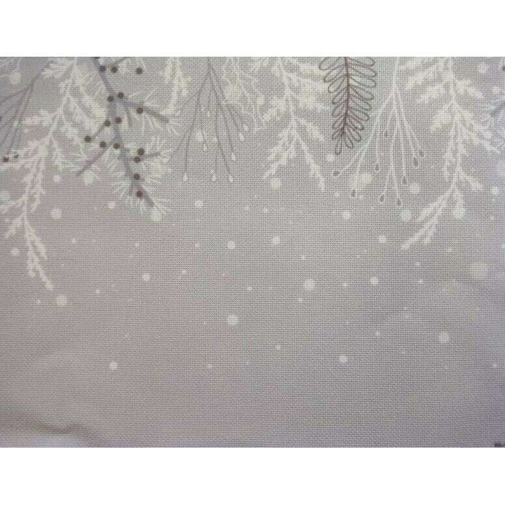 Snowy Pine Designer Printed AIDA Fabric. Canvas for embroidery with an applied background  KF-1180A