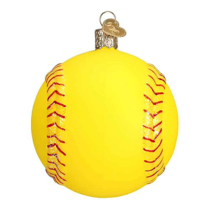 Old World Christmas Softball Blown Glass Ornament