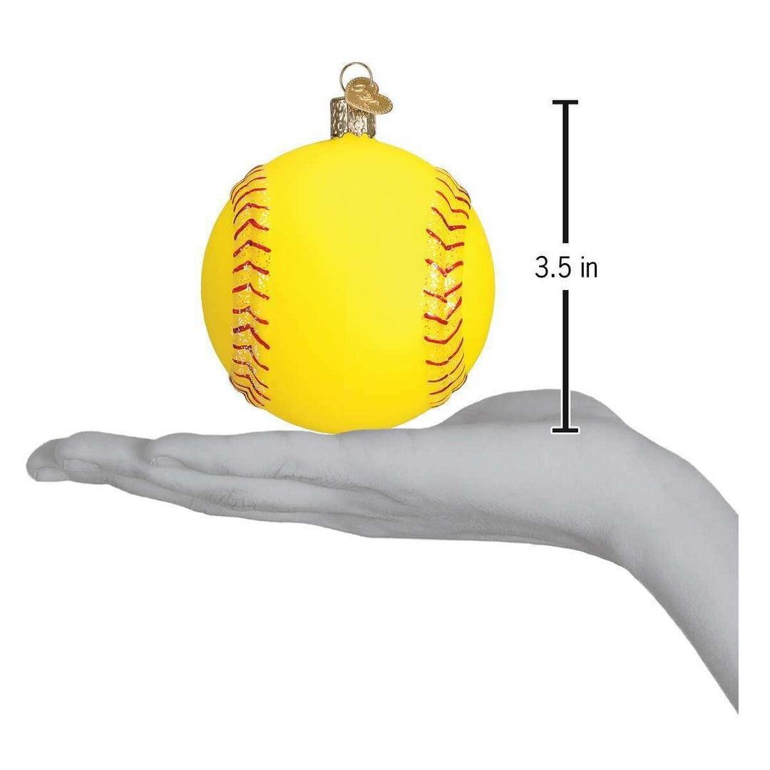 Old World Christmas Softball Blown Glass Ornament