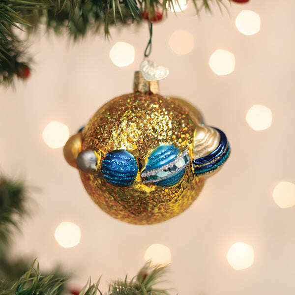 Old World Christmas Solar System Blown Glass Ornament
