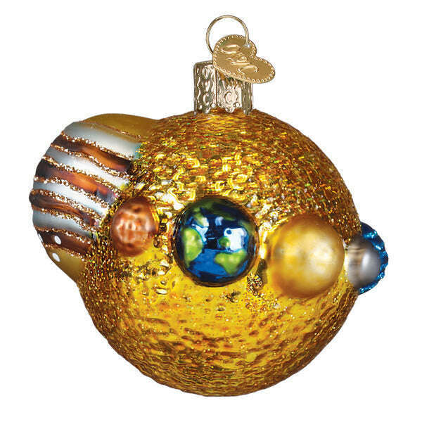 Old World Christmas Solar System Blown Glass Ornament