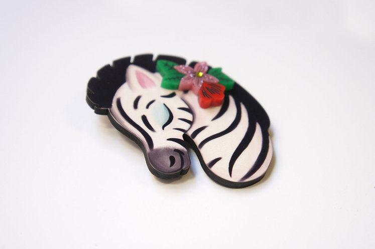 Solidarity Zebra Brooch by LaliBlue - Quirks!
