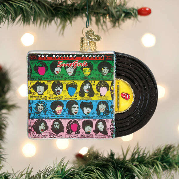 Old World Christmas Some Girls Album Cover Blown Glass Ornament