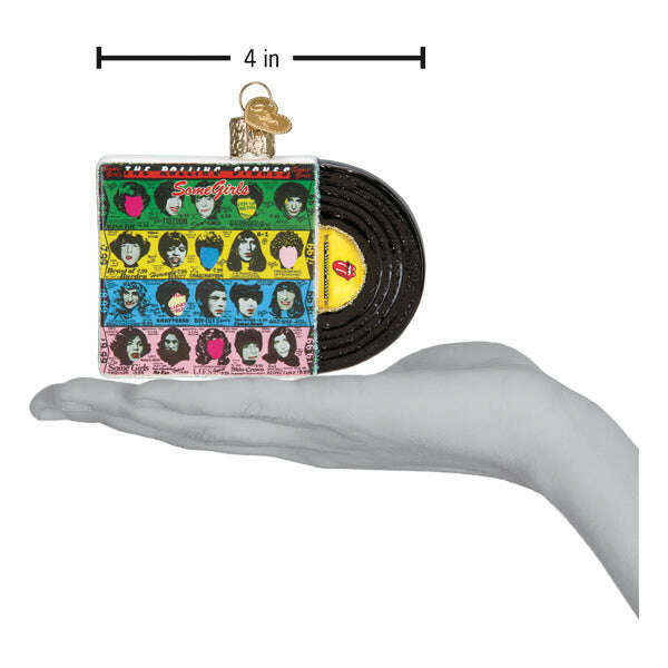 Old World Christmas Some Girls Album Cover Blown Glass Ornament