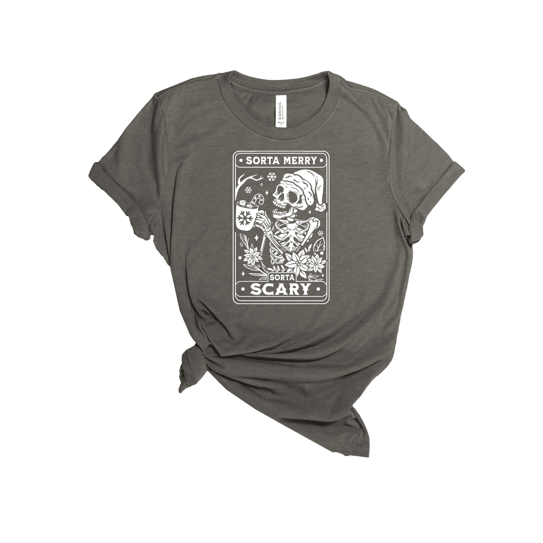 "Sorta Merry Sorta Scary" Spooky Holiday Tee - Unisex Shirt