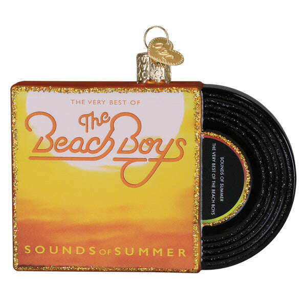 Old World Christmas Sounds of Summer Beach Boys Album Cover Blown Glass Ornament