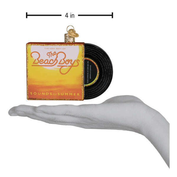 Old World Christmas Sounds of Summer Beach Boys Album Cover Blown Glass Ornament