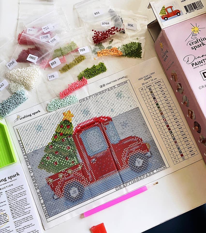 Space Ship CS275 5.9 x 7.9 inches Crafting Spark Diamond Painting Kit