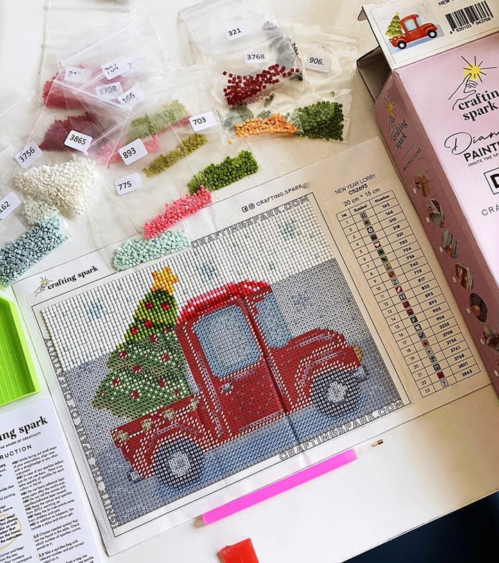 Space Ship CS275 5.9 x 7.9 inches Crafting Spark Diamond Painting Kit