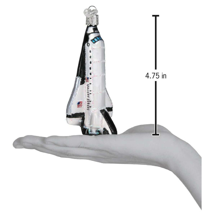 Old World Christmas Space Shuttle Blown Glass Ornament
