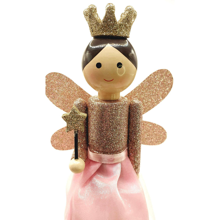 Sparkling Fairy Princess Wooden Nutcracker F07M6-2 Pink