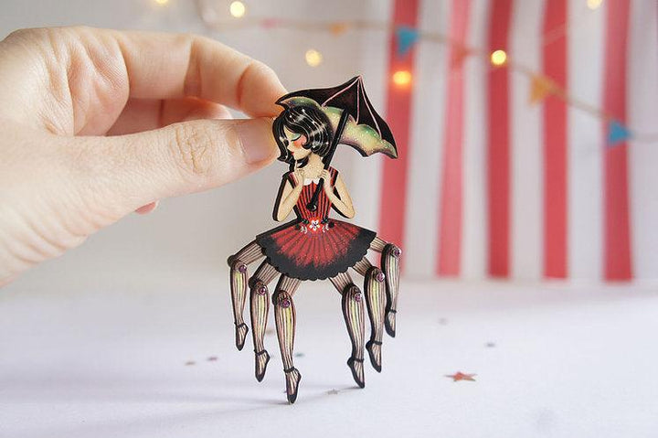 Spider Woman Halloween Brooch by Laliblue - Quirks!