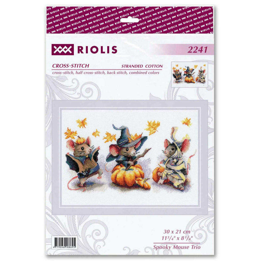 Spooky Mouse Trio R2241 Counted Cross Stitch Kit