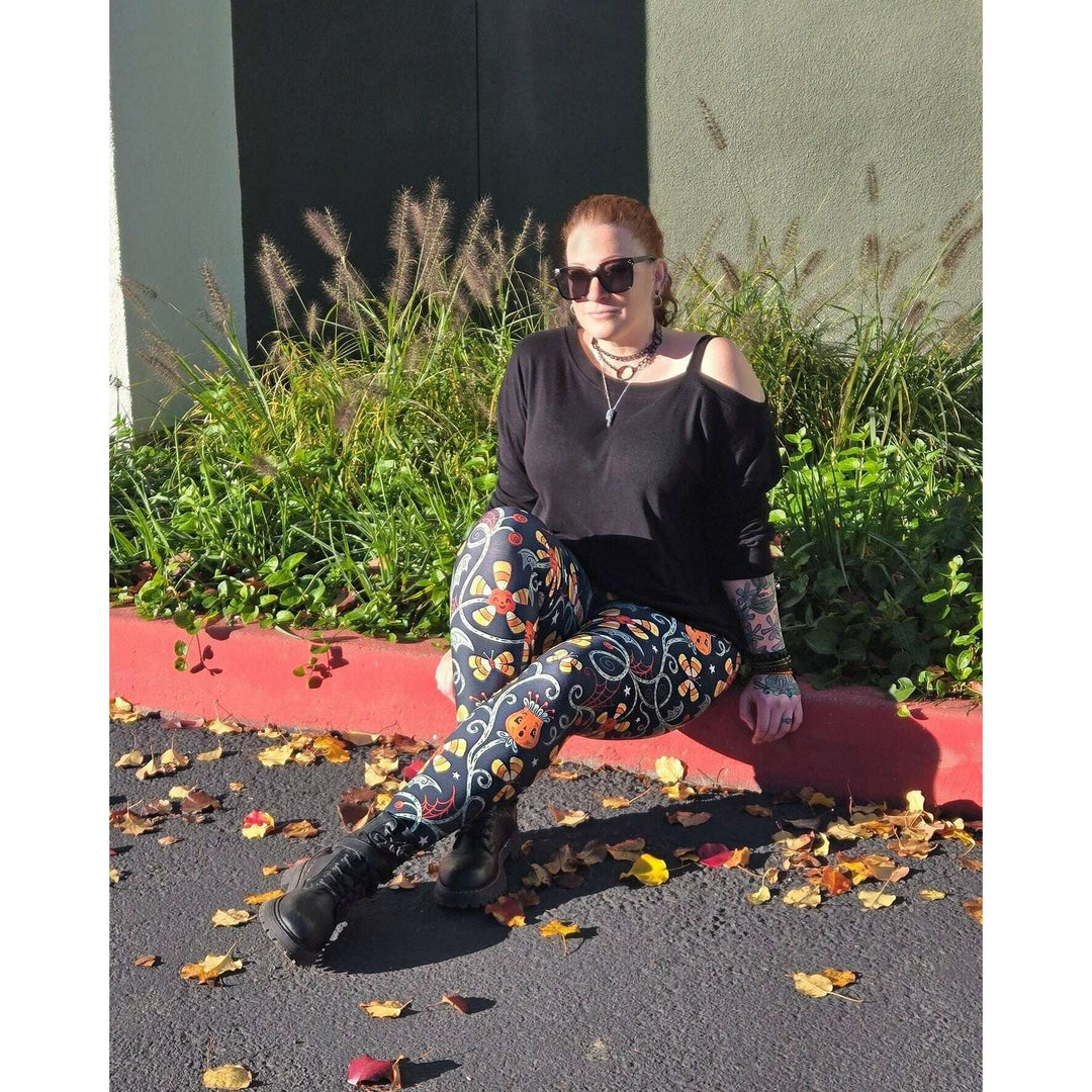 Spooky Sweet Garden (Johanna Parker Exclusive) - High-quality Handcrafted Vibrant Leggings