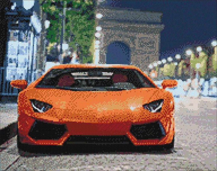 Sports Car WD255 18.9 x 14.9 inches Wizardi Diamond Painting Kit