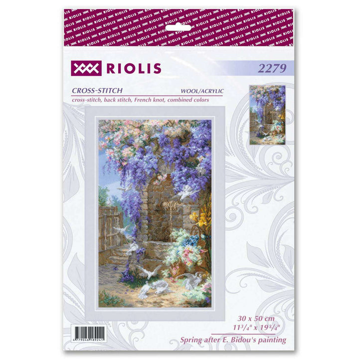 Spring after E. Bidou's painting R2279 Counted Cross Stitch Kit