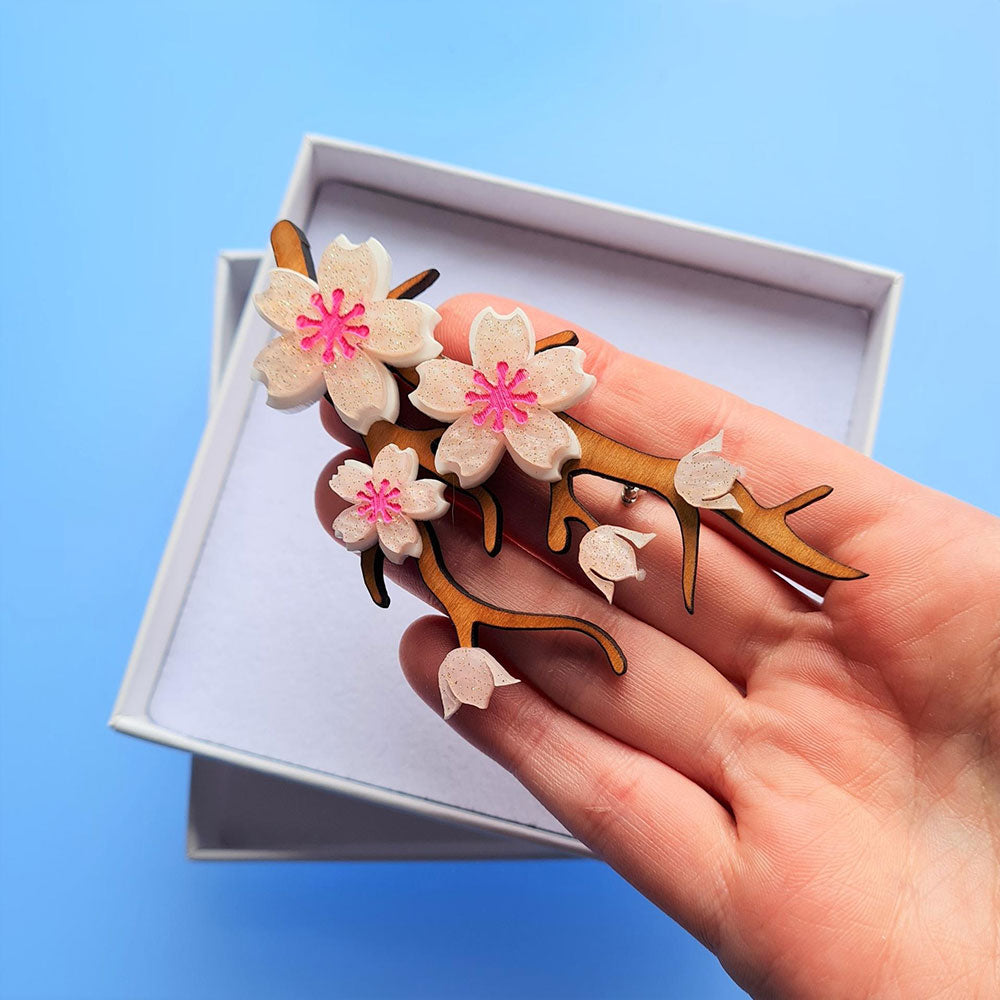 Spring Blossom Brooch by Cherryloco Jewellery 3