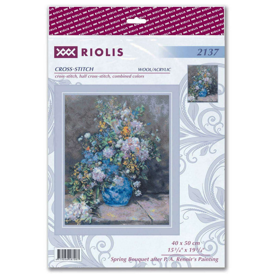 Spring Bouquet after P. A. Renoir's Painting R2137 Counted Cross Stitch Kit