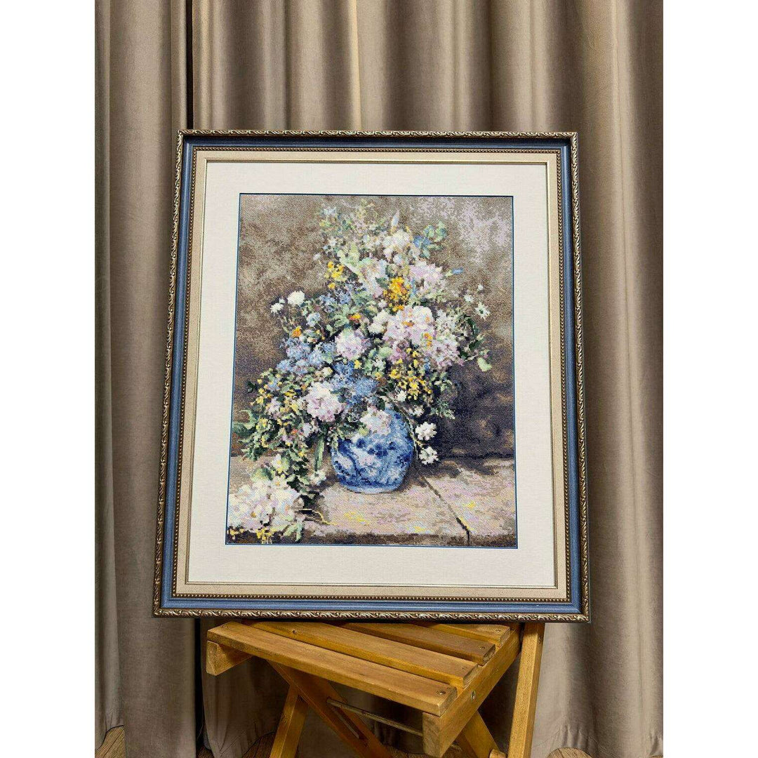Spring Bouquet after P. A. Renoir's Painting R2137 Counted Cross Stitch Kit