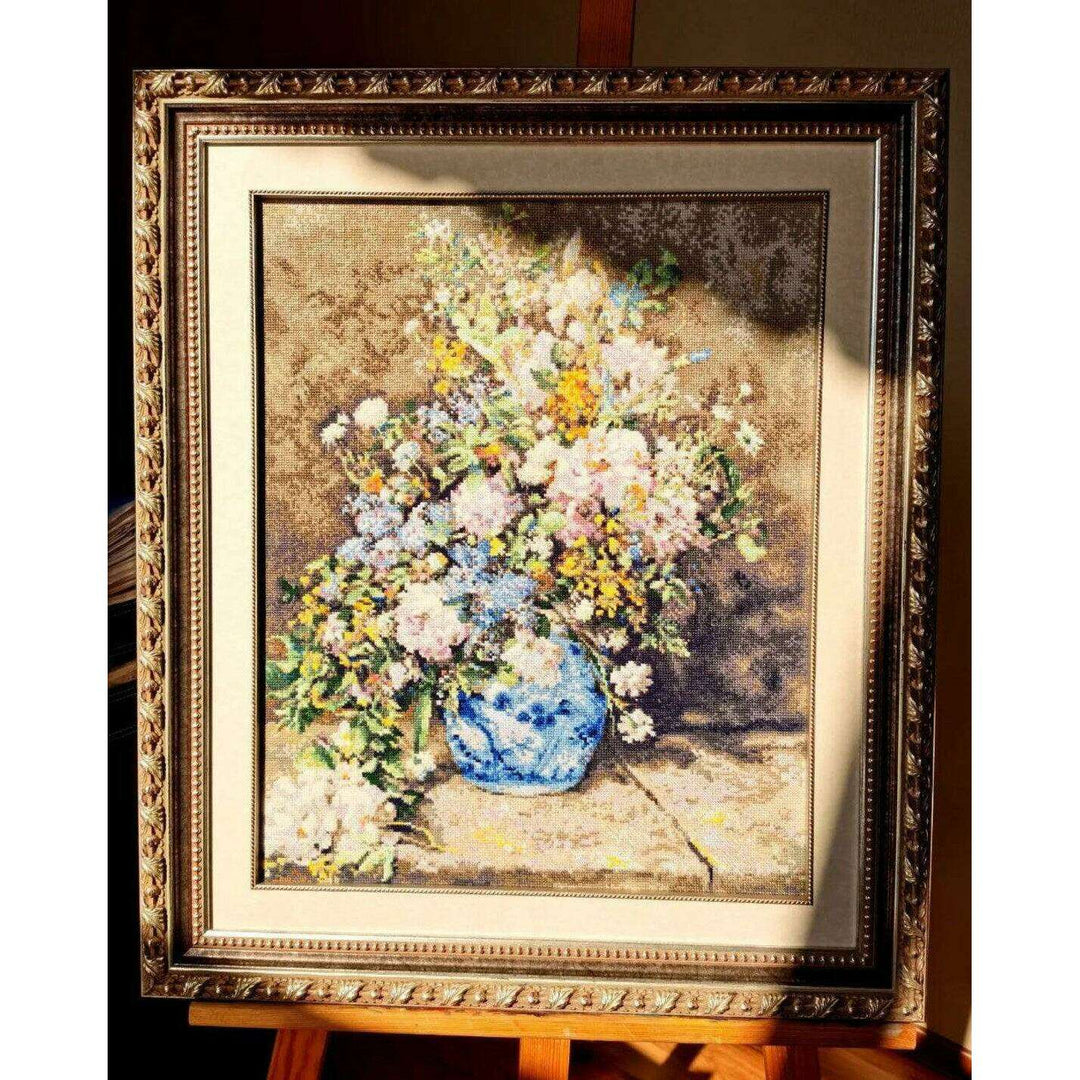 Spring Bouquet after P. A. Renoir's Painting R2137 Counted Cross Stitch Kit