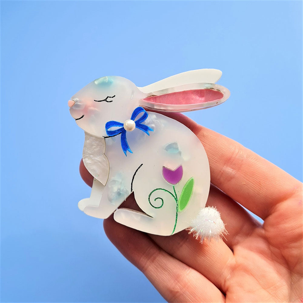 Spring Bunny Brooch by Cherryloco Jewellery - 14956-B 2