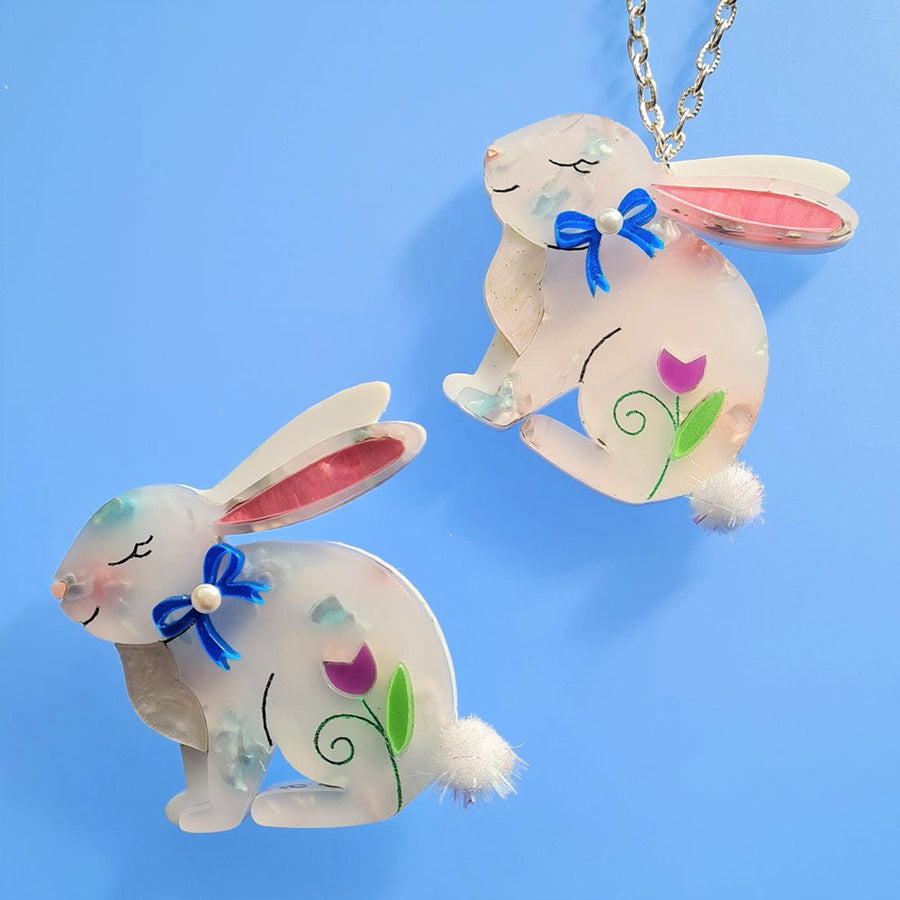 Spring Bunny Brooch by Cherryloco Jewellery - 14956-B 1