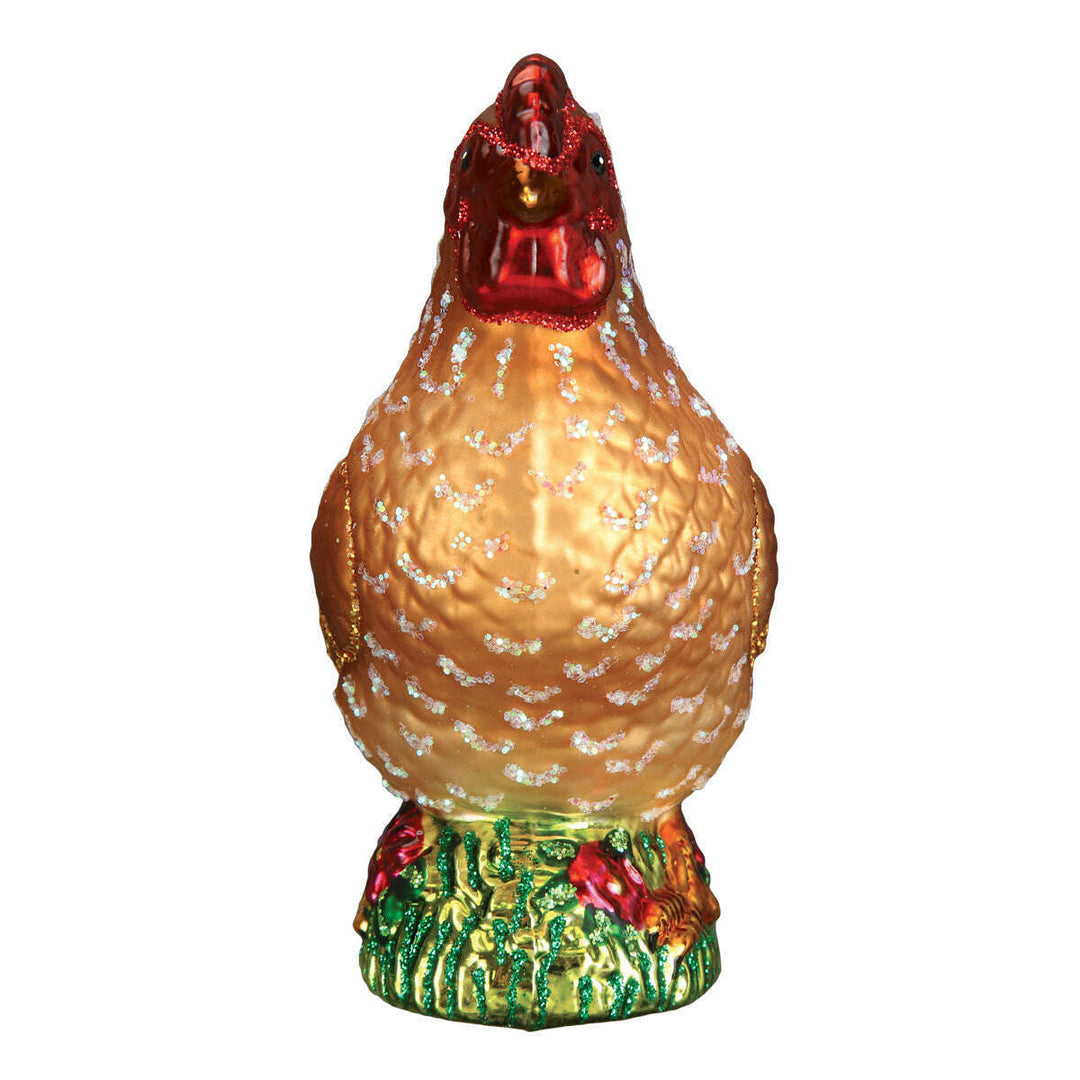 Old World Christmas Spring Chicken Blown Glass Ornament