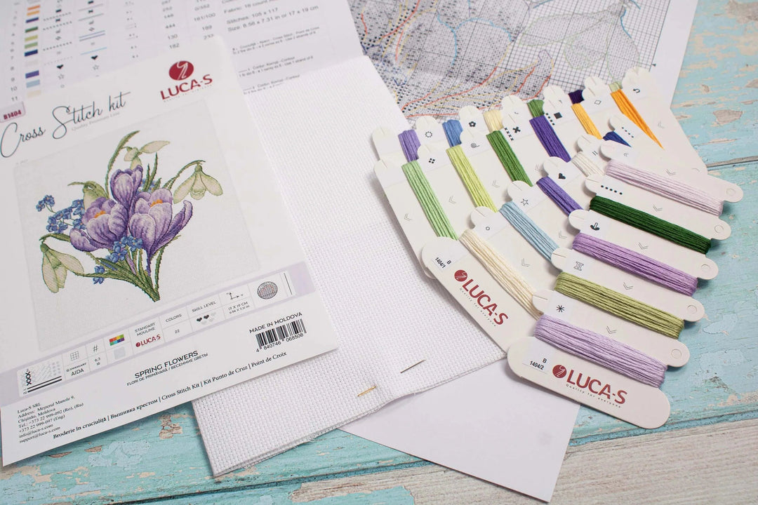 Spring Flowers B1404L Counted Cross-Stitch Kit