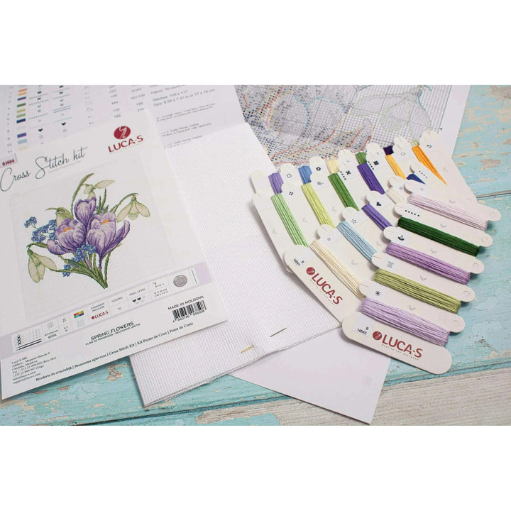 Spring Flowers B1404L Counted Cross-Stitch Kit