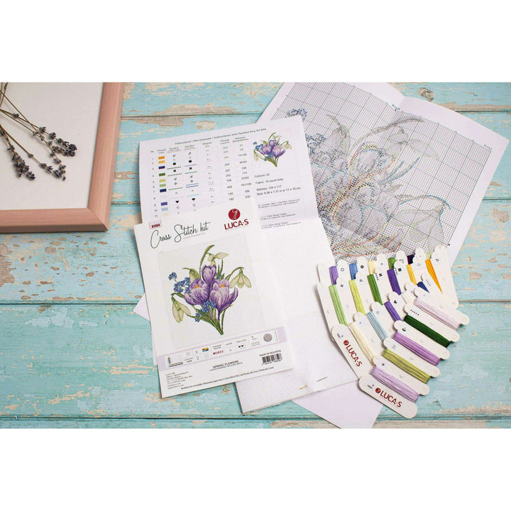 Spring Flowers B1404L Counted Cross-Stitch Kit
