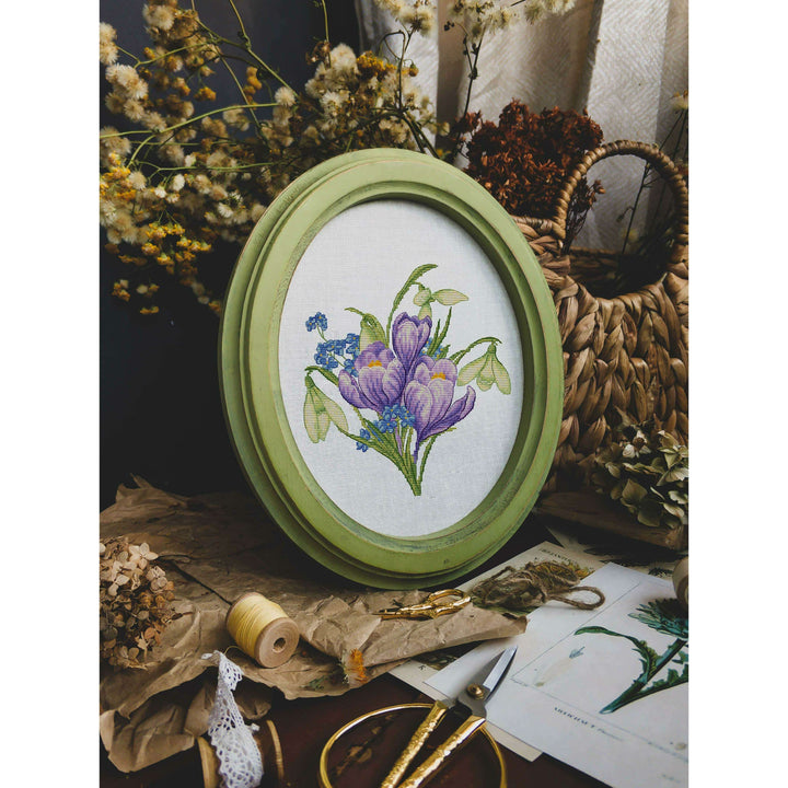 Spring Flowers B1404L Counted Cross-Stitch Kit