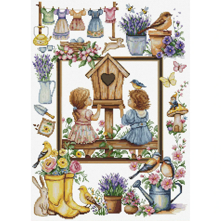 Spring Garden B7047L Counted Cross-Stitch Kit