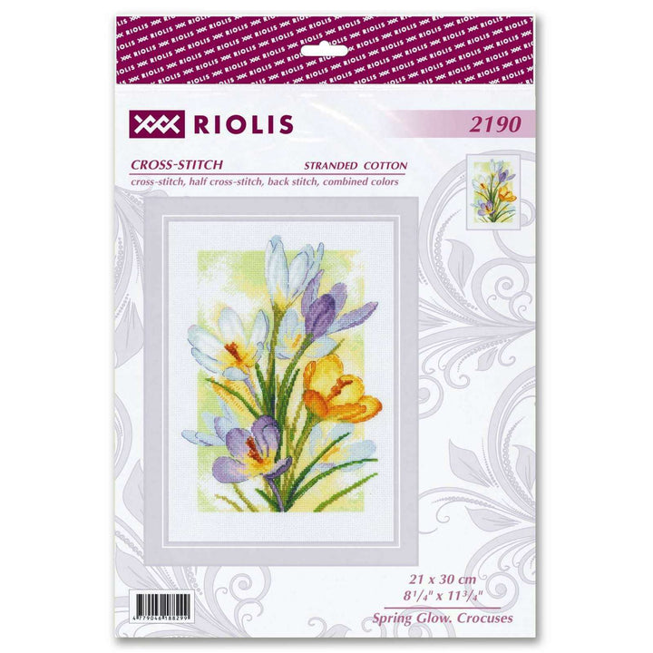 Spring Glow. Crocuses R2190 Counted Cross Stitch Kit