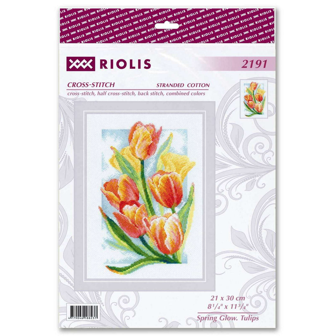 Spring Glow. Tulips R2191 Counted Cross Stitch Kit