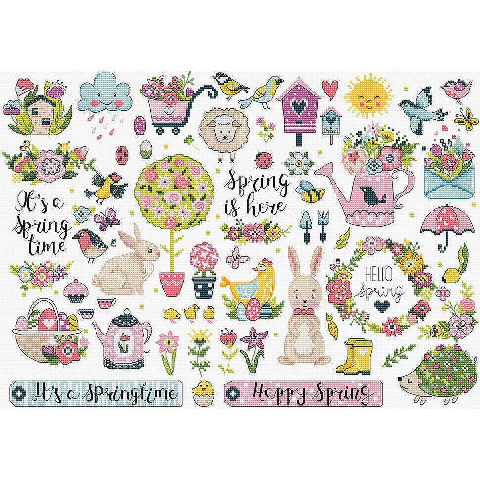 Spring Sampler L9937 Counted Cross Stitch Kit