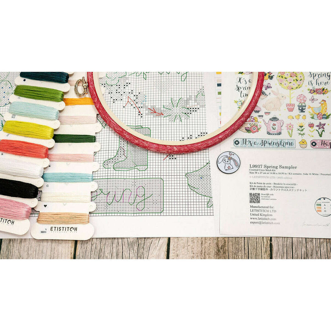 Spring Sampler L9937 Counted Cross Stitch Kit