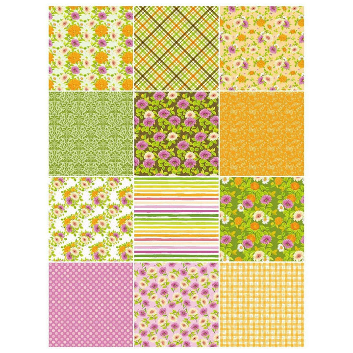 Spring Scrapbook Paper Pack. 12 Sheets of 15.2x15.2cm Heavyweight Paper Pad F07M2-3 AC230901-06