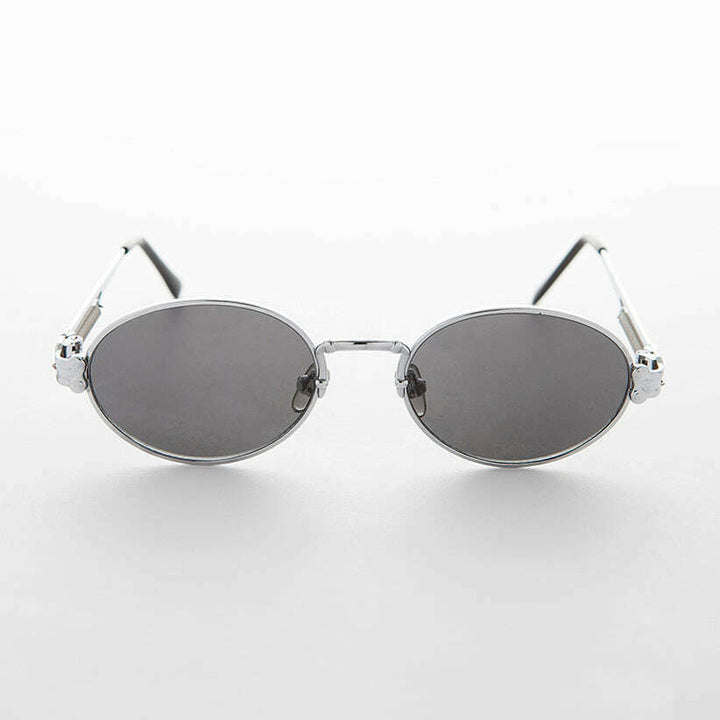 Spring Temple Oval Steampunk Vintage Sunglass - Jeter