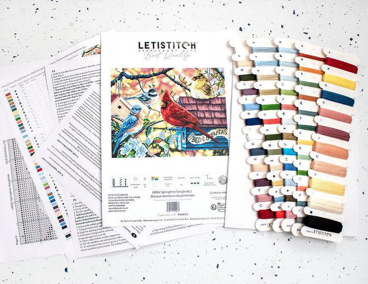 Springtime Songbirds L8062 Counted Cross Stitch Kit