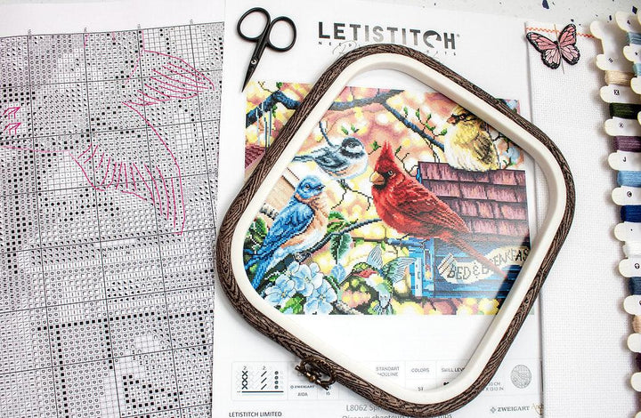 Springtime Songbirds L8062 Counted Cross Stitch Kit