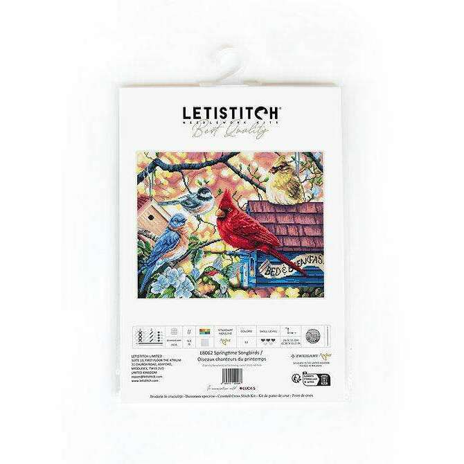 Springtime Songbirds L8062 Counted Cross Stitch Kit